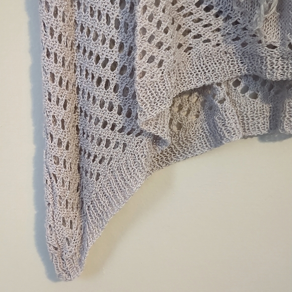 Simply Couture Fringe Sleeveless Greige Sweater Top - Picture 4 of 5